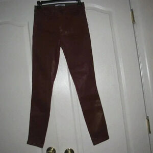 NWT SAM EDELMAN The Stiletto High Rise Skinny Ankle Burgandy Pants Size 2/26
